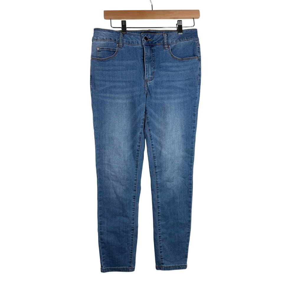 Tahari Women's Chloe Fit Solution Skinny Jeans size 8/29 Medium Blue Denim